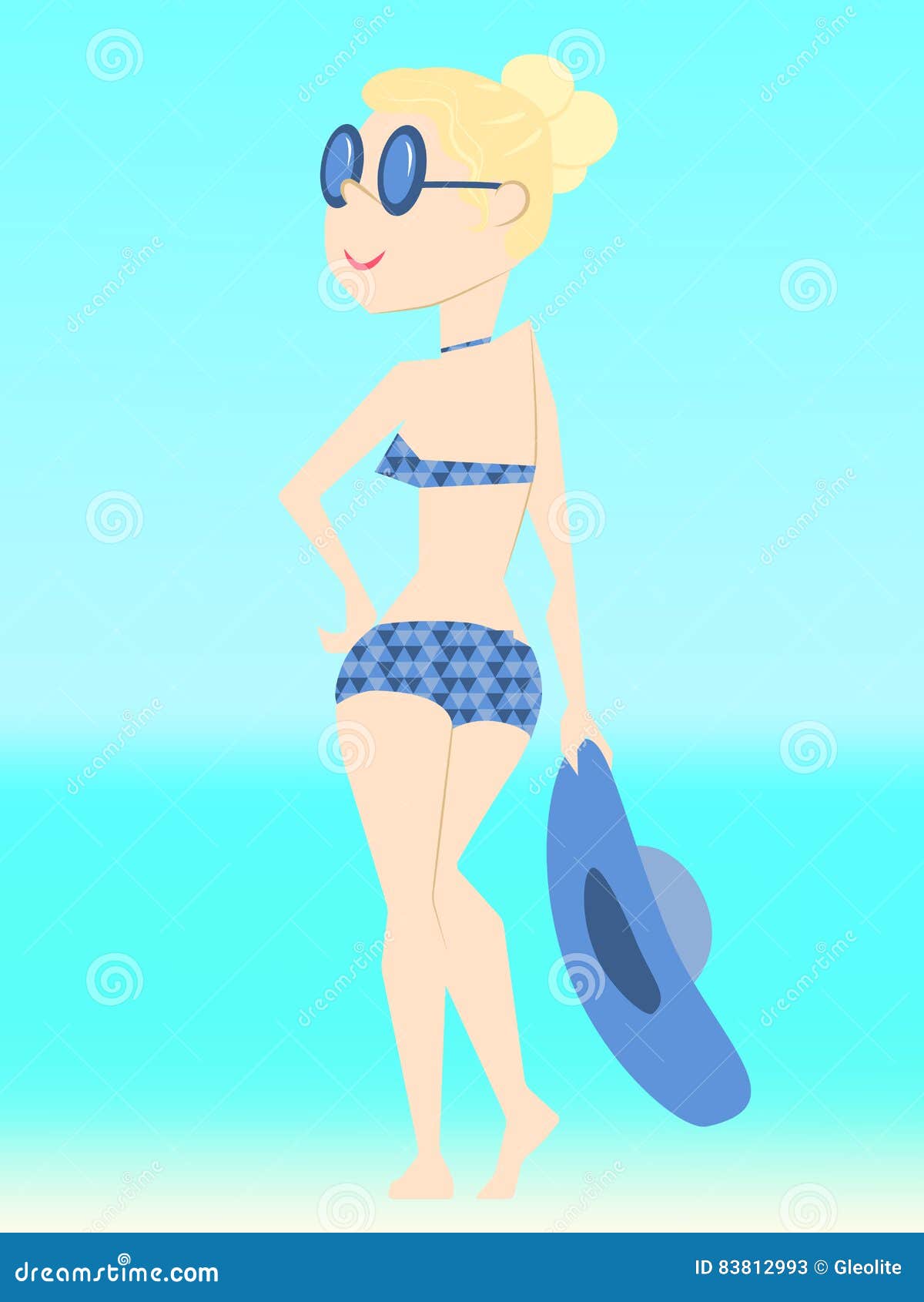 Bikini girl vectors stock vector. Illustration of people 83812993