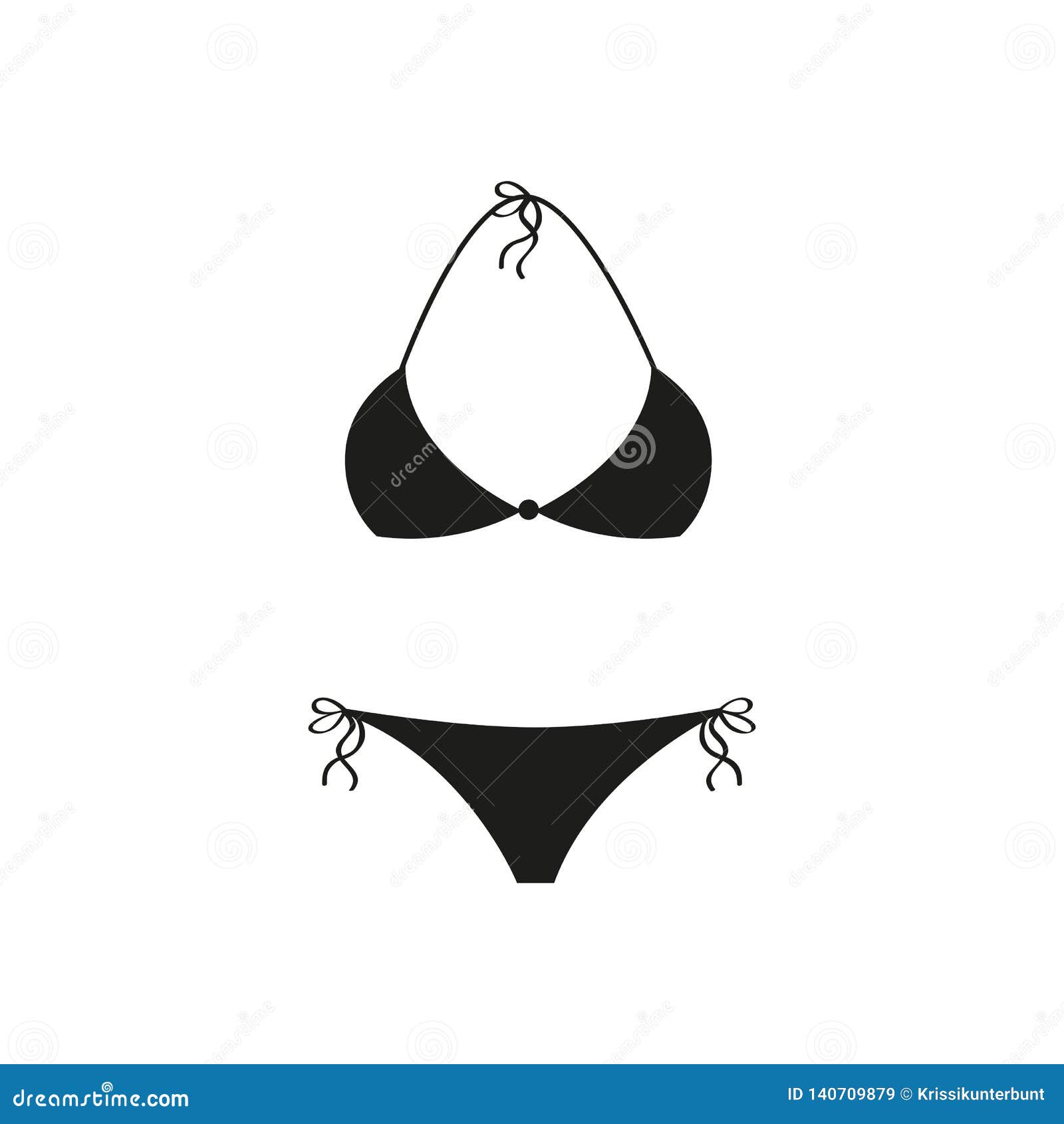 Bikini Icon Summer Fashion Isolated On White Background Stock Vector Illustration Of Swim