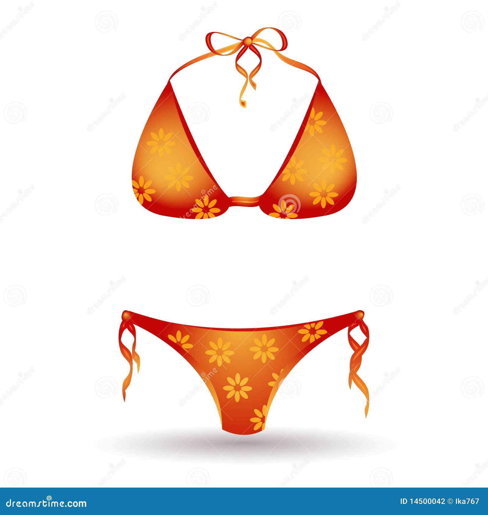 Bikini Isolated On White Stock Vector Illustration Of Object