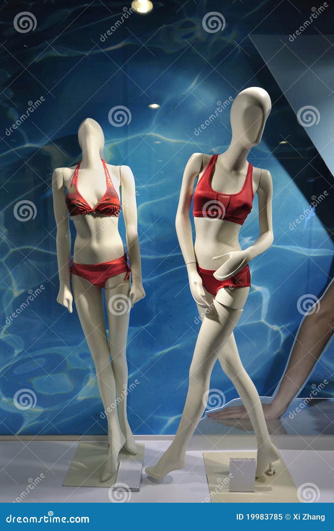 Bikini Model in Store Showcase. Stock Image Image of woman, swimsuit