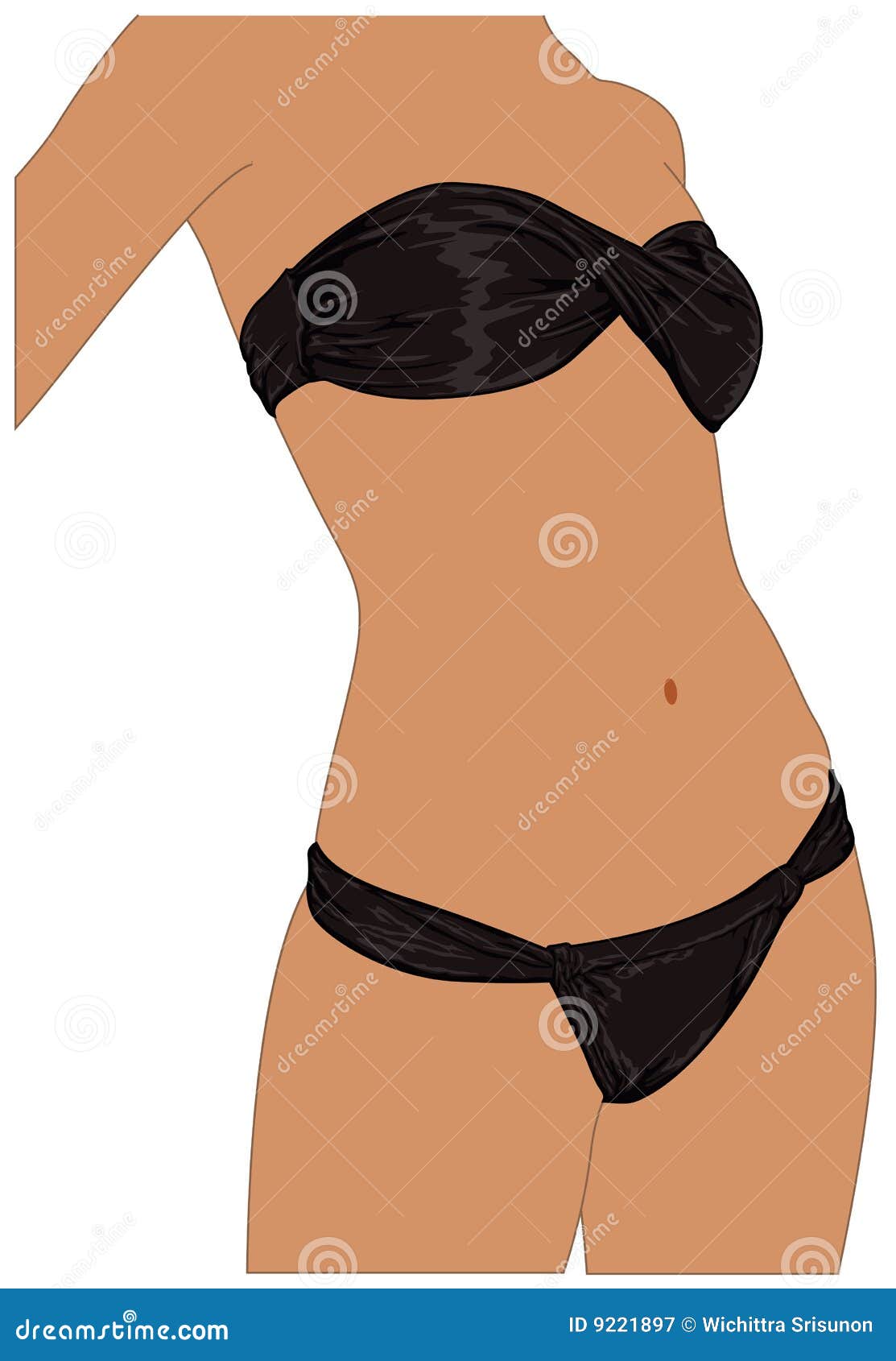 Bikini silhouette stock illustration. Illustration of suit 9221897