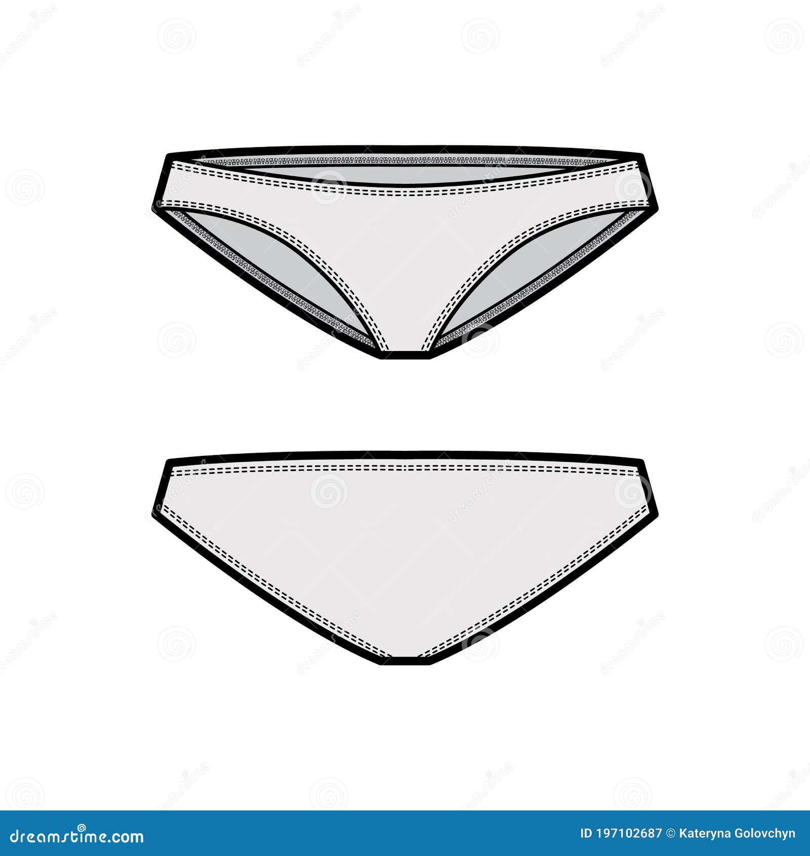Bikinis Technical Fashion Illustration with Elastic Waistband, Low Rise,  Medium Coverage. Flat Cheekini Panties Briefs Stock Vector - Illustration  of apparel, drawers: 197102687