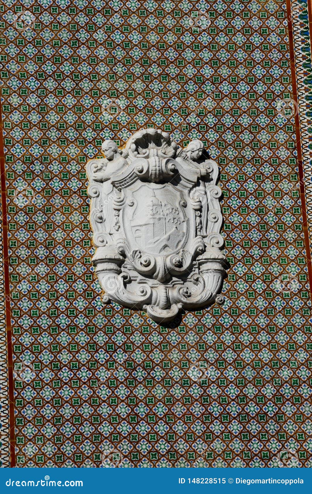 bilbao coat of arms on ribera market facade