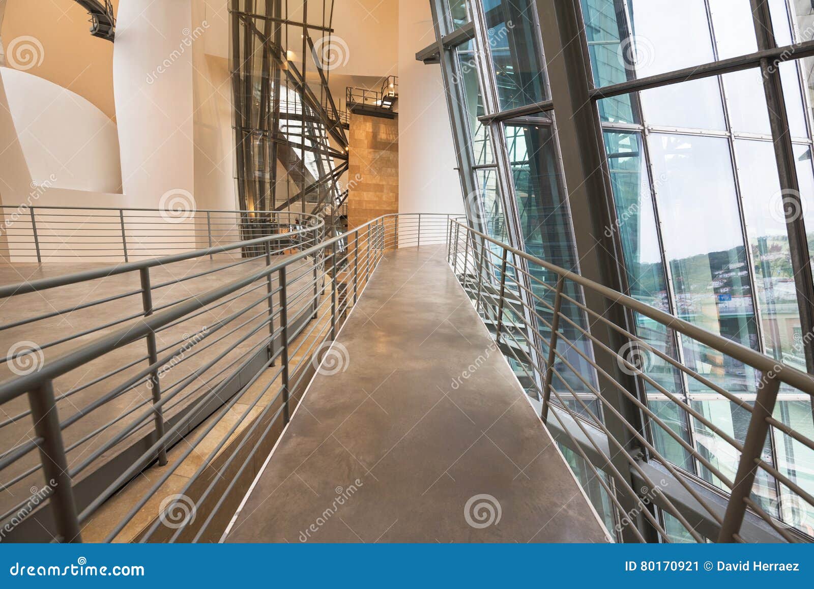 Bilbao Spain October 16 Interior Of Guggenheim Museum On