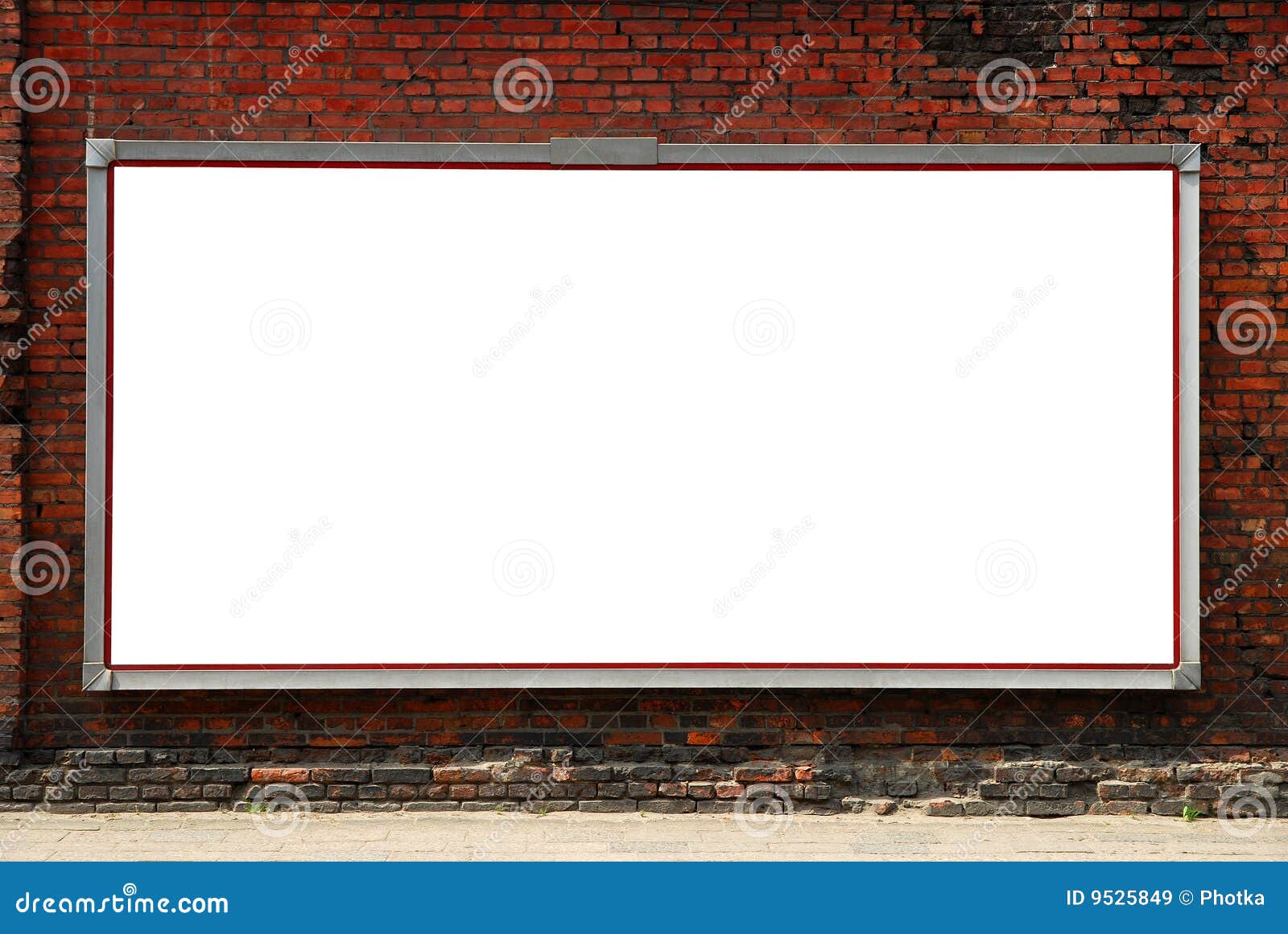 billboard on a brick wall