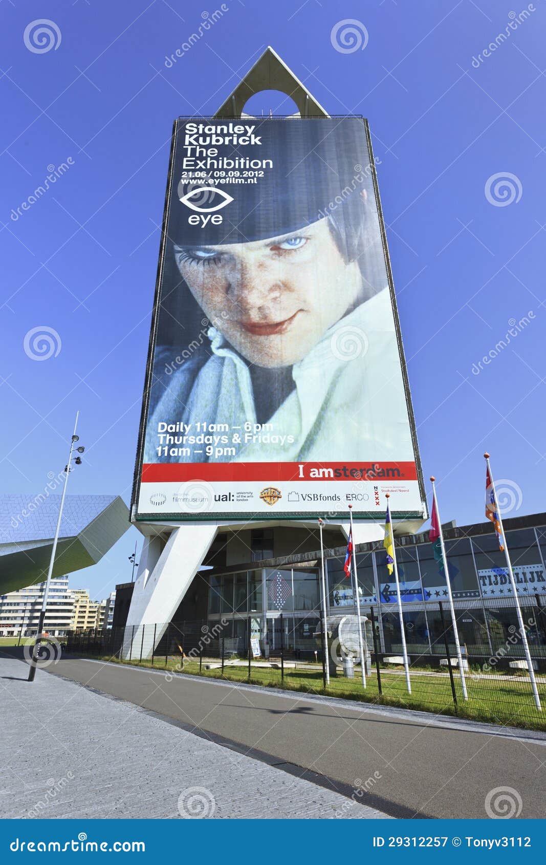 Billboard EYE Film Institute in Amsterdam. Editorial Photography Image of billboard, face