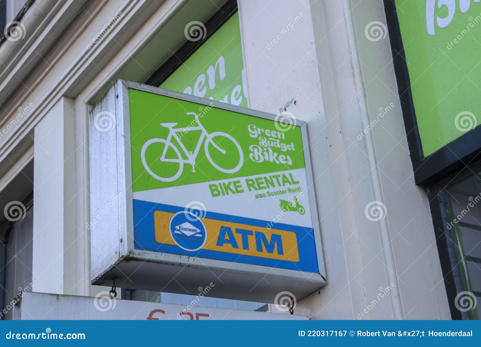 Billboard Green Budget Bikes Rental at Amsterdam the Netherlands 223