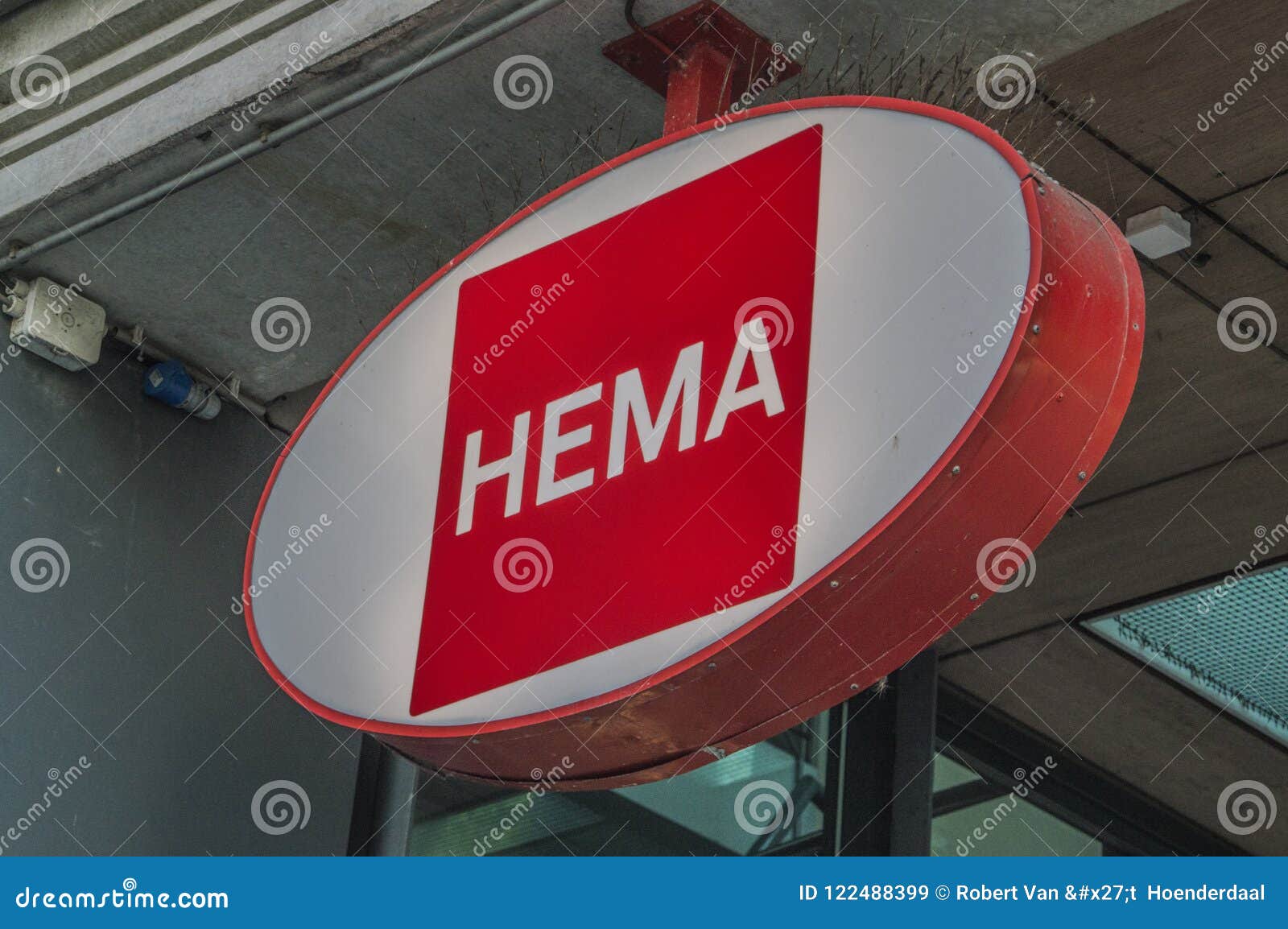 Billboard from the Hema Store at Amsterdam the Netherlands Editorial