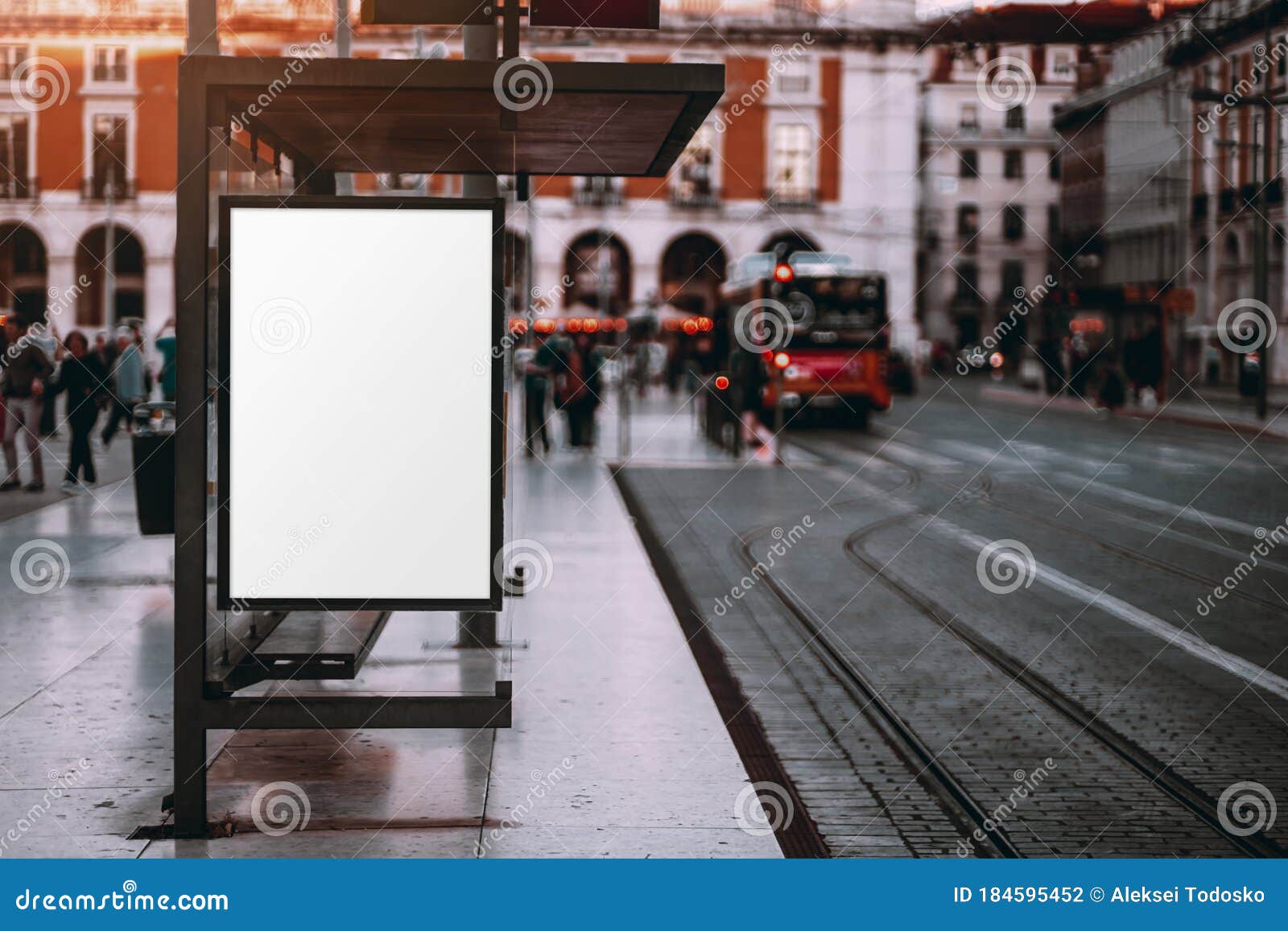 Download Billboard Mockup On The Tram Station Stock Photo - Image ...