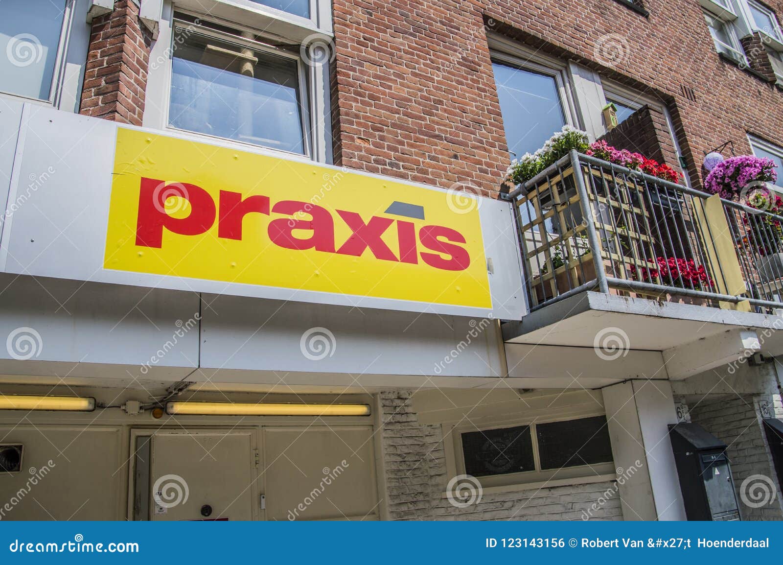 Billboard of Praxis Shop at Amsterdam Netherlands 2018 Editorial - Image of chain, 123143156