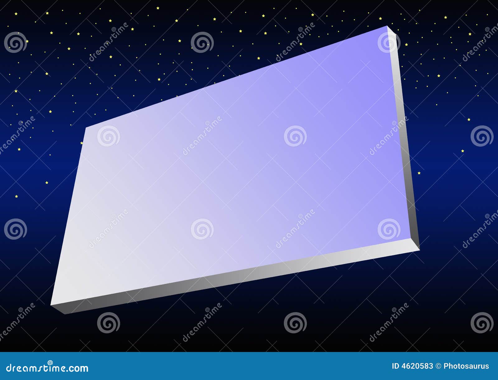 Billboard in space stock illustration. Illustration of announce 4620583