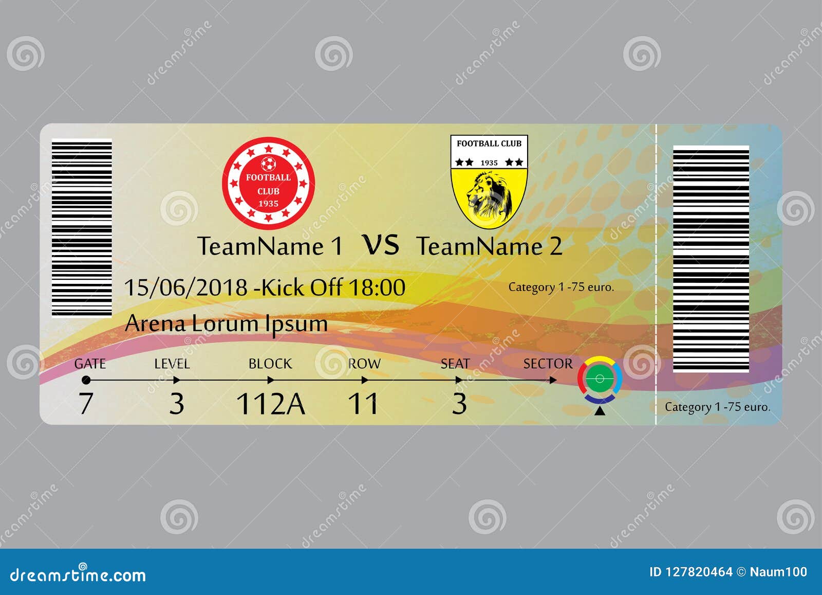 Billet Du Football, D'isolement Illustration de Vecteur - Illustration du football, isolement: 127820464