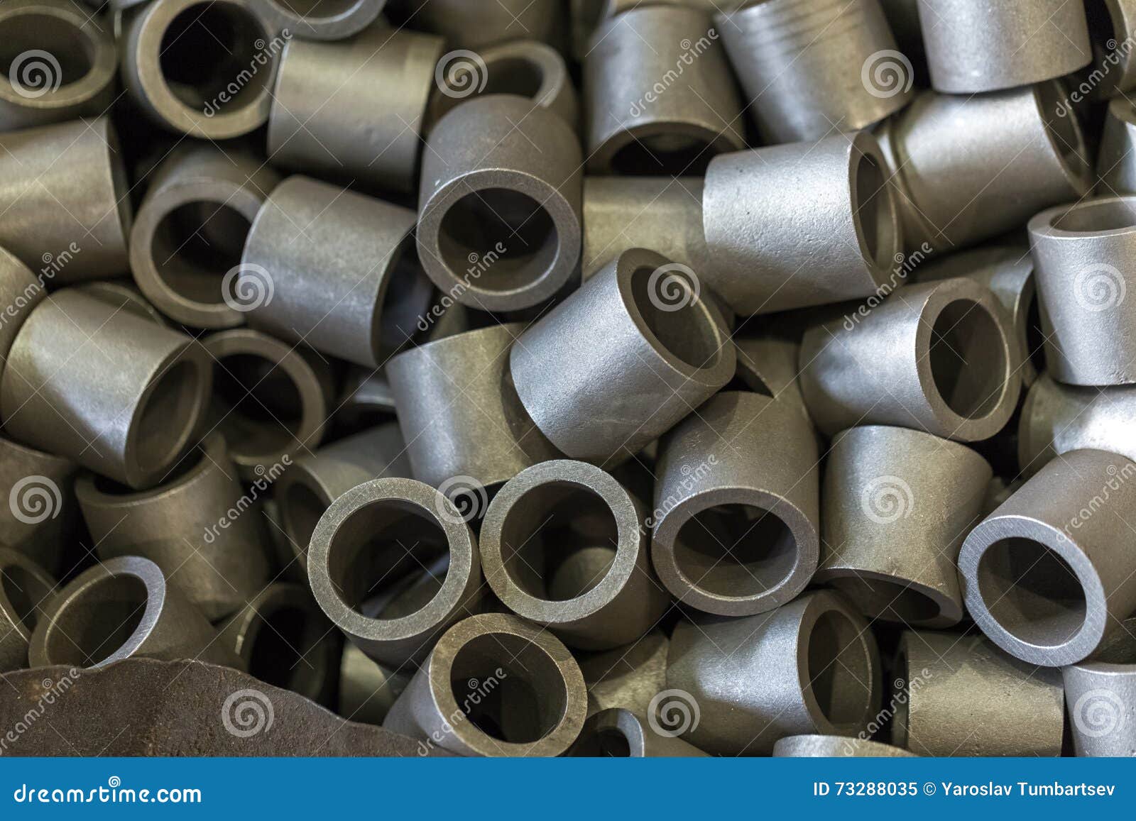 billet steel parts in the shop of engineering plant in large qua