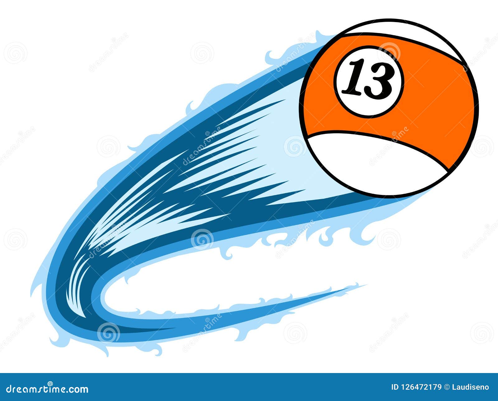 Billiard Ball with an Effect Stock Vector Illustration of object