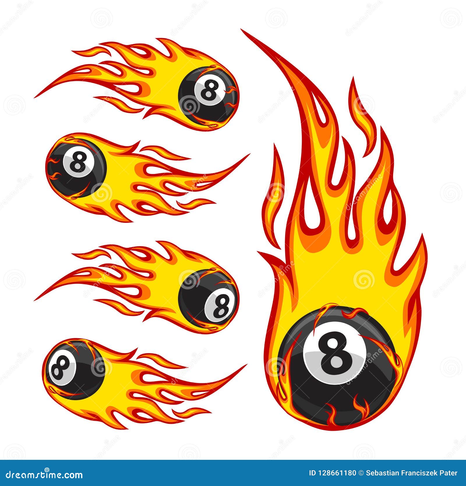 Pool Billiard Gürtelschnalle Buckle Flaming Eight 8-Ball in Flammen