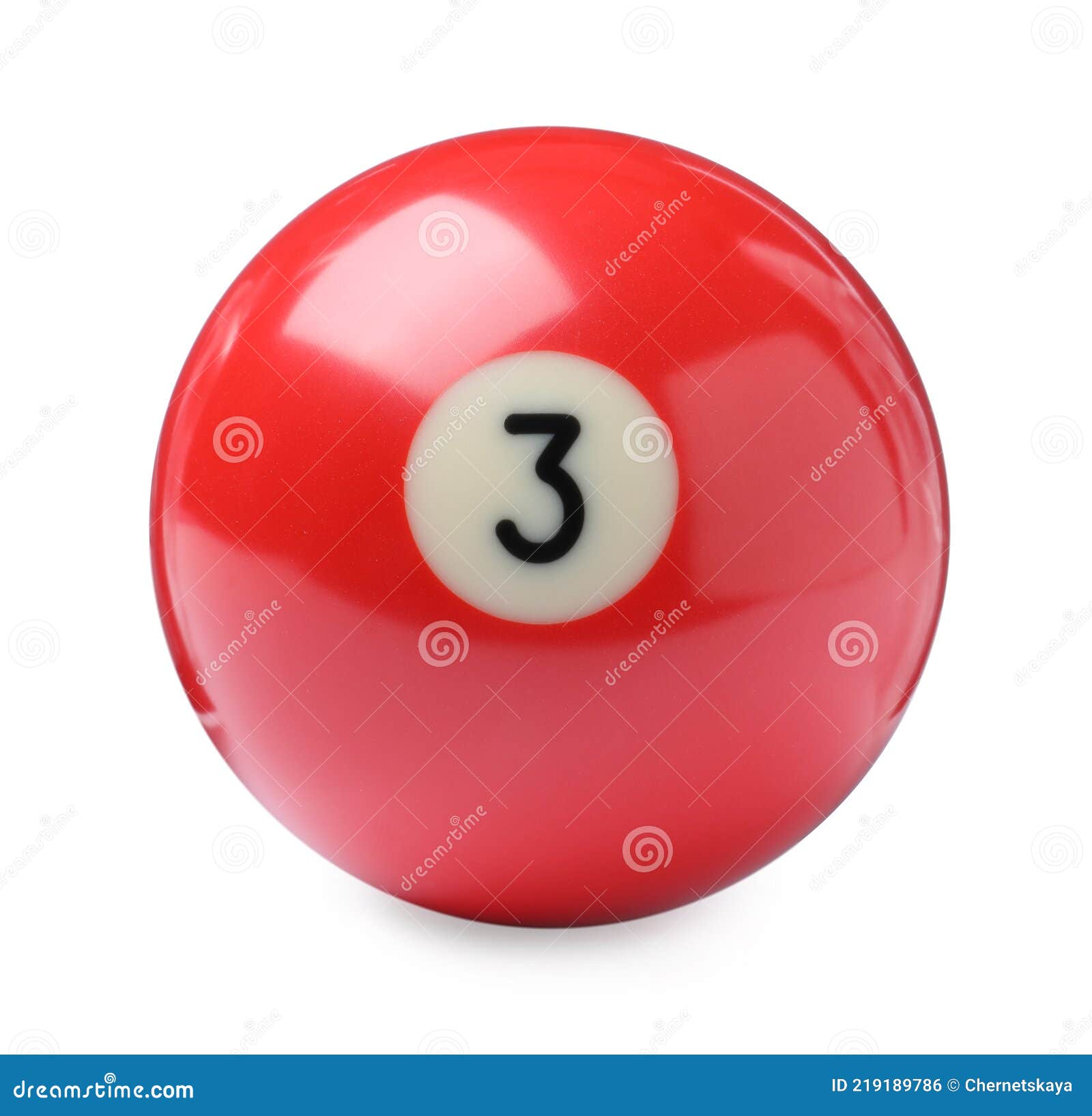 Billiard Ball with Number 3 Isolated on White Stock Photo Image of simple, hobby 219189786