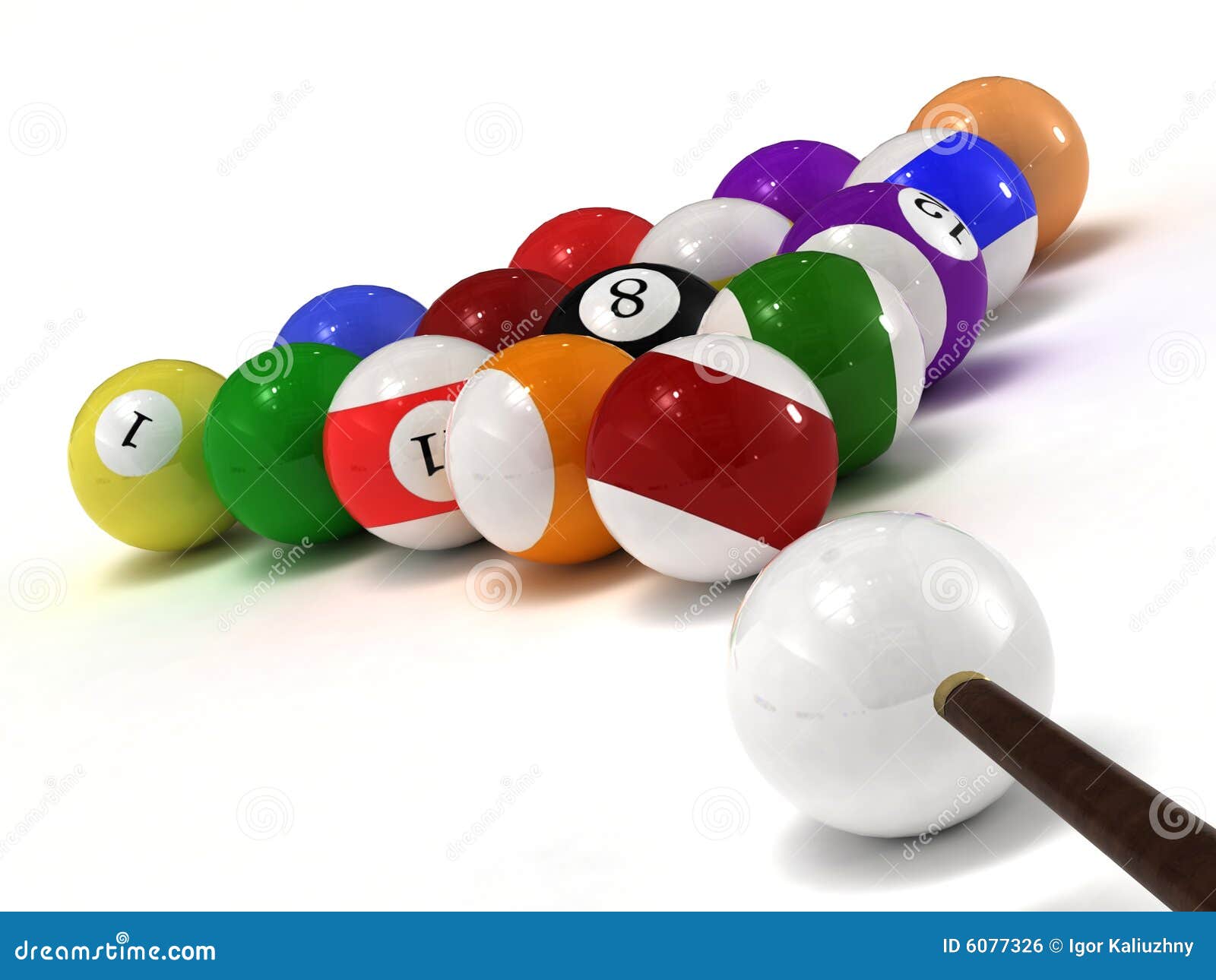 Billiard balls stock photo. Image of green, billiard, felt 6077326