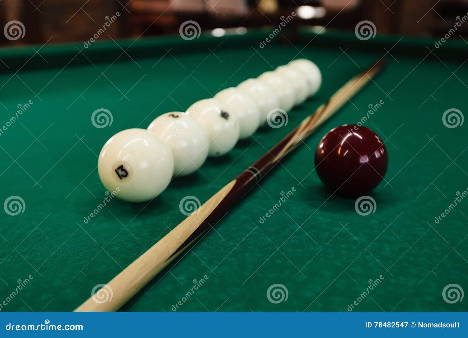 Billiard Balls and Pool Sticks Stock Image Image of aiming