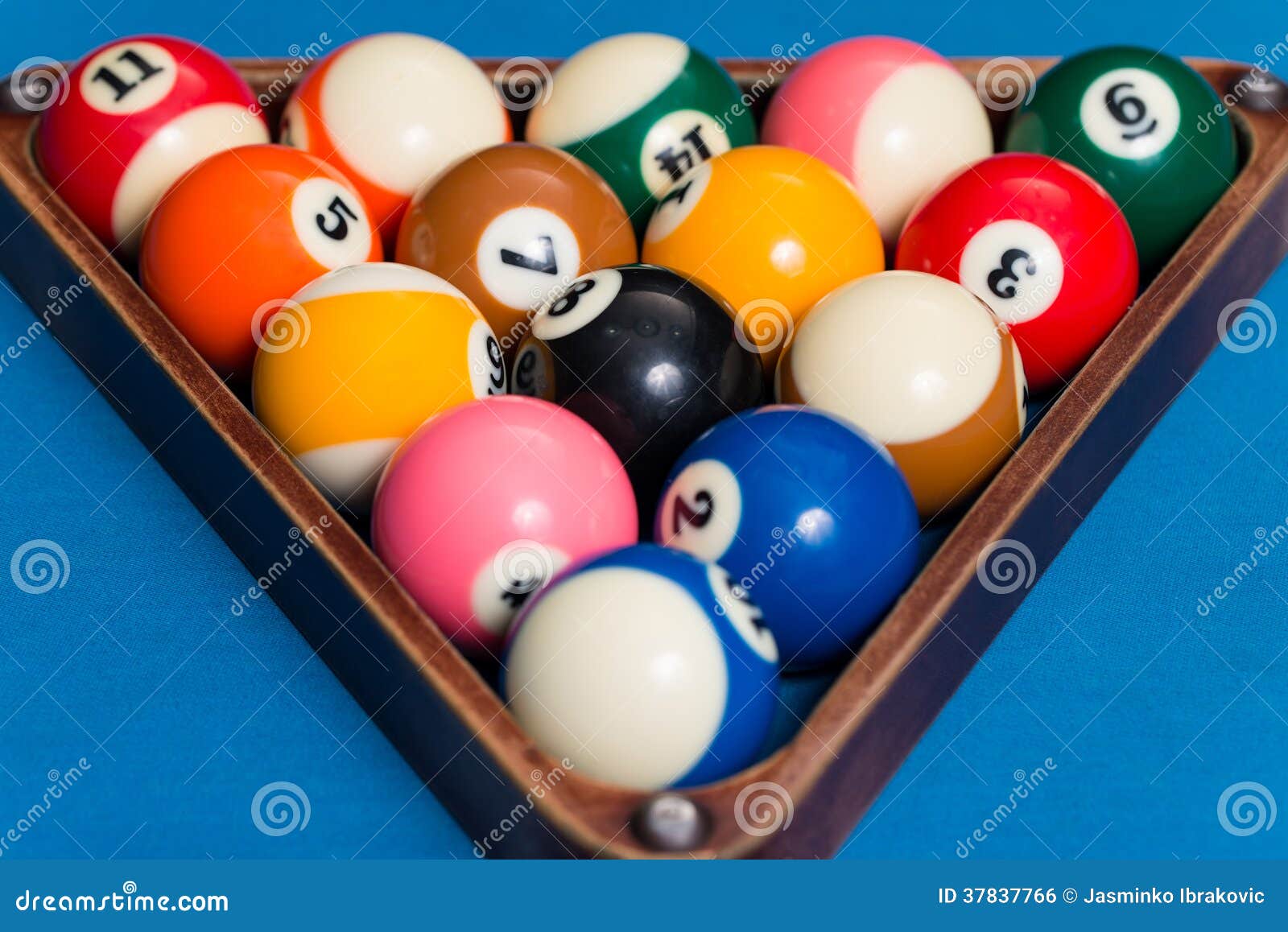 Billiard Balls Ready for the Break Stock Photo Image of ideas, table