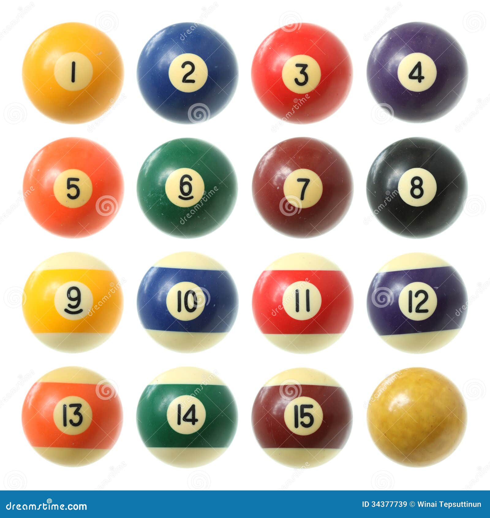 Billiard balls set stock image. Image of three, nine 34377739