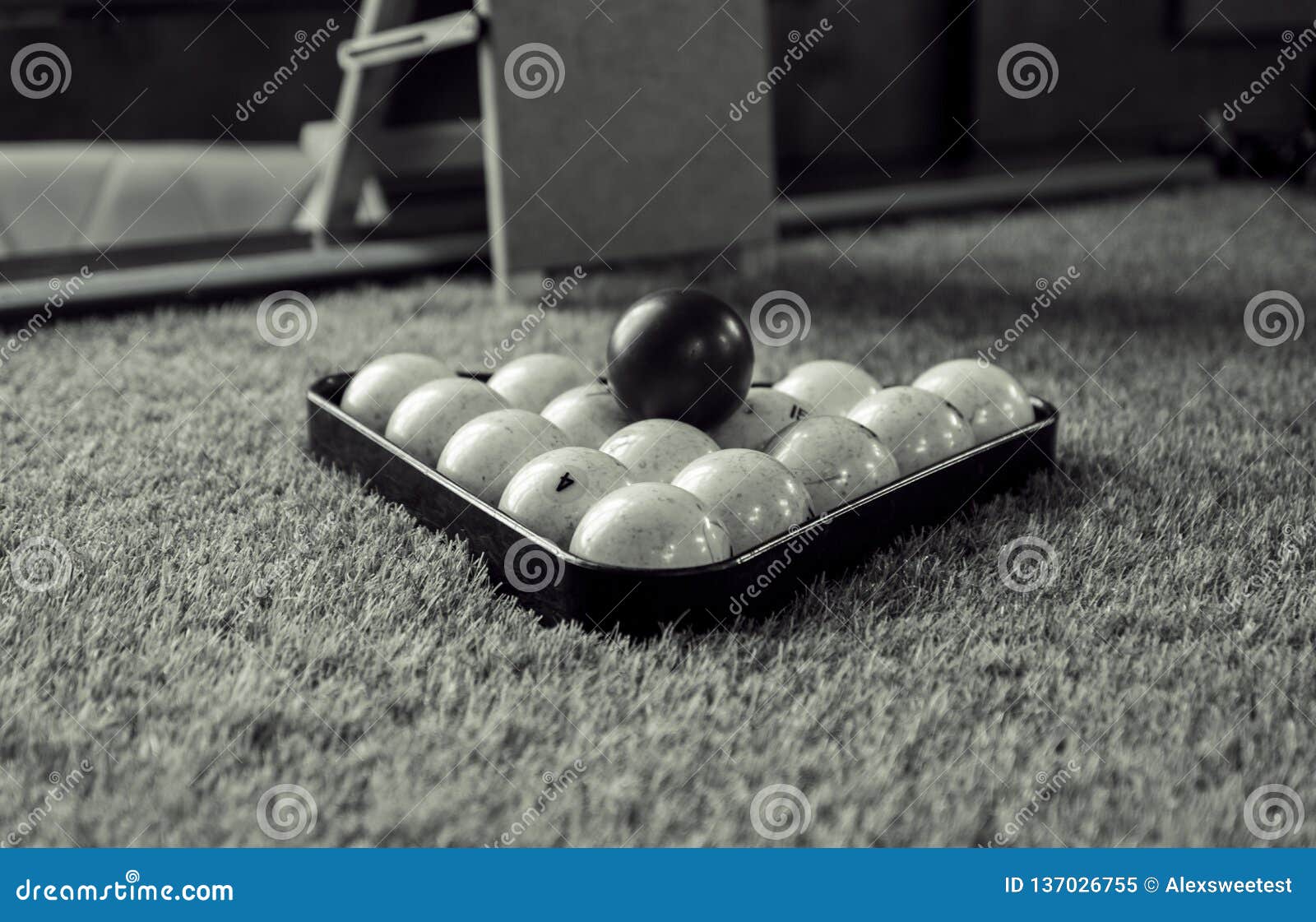 Billiard Balls on the Table Stock Image - Image of close, indoors ...
