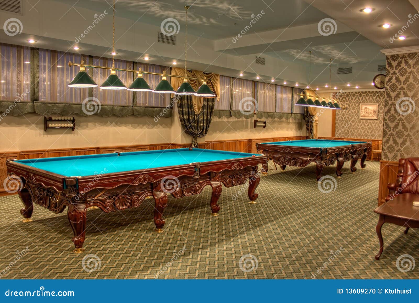 Billiard hall stock photo. Image of gold, beam, filing 13609270