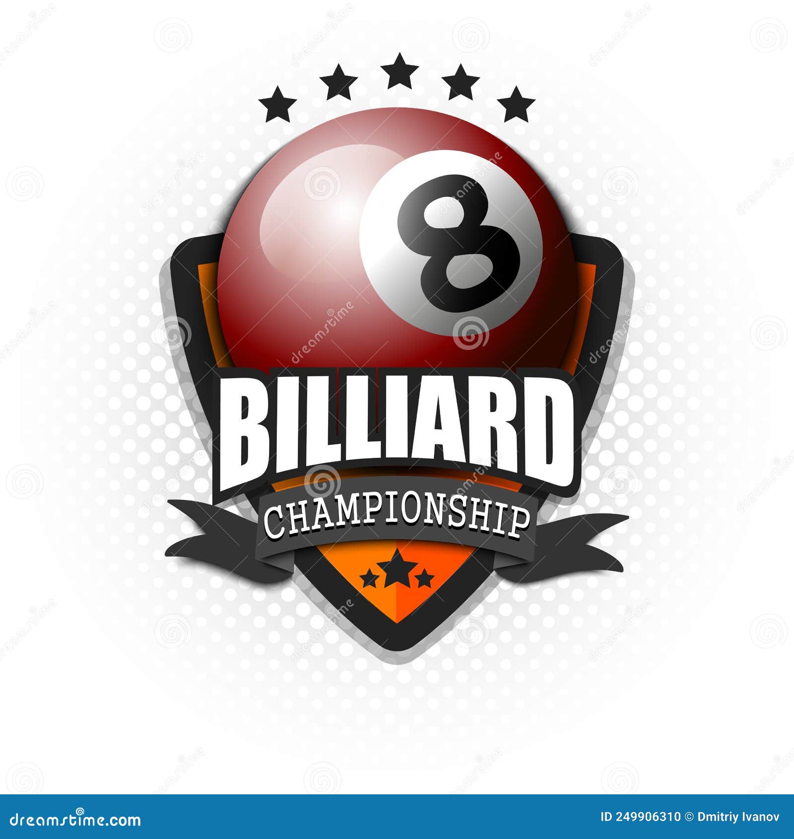 Billiard logo design template