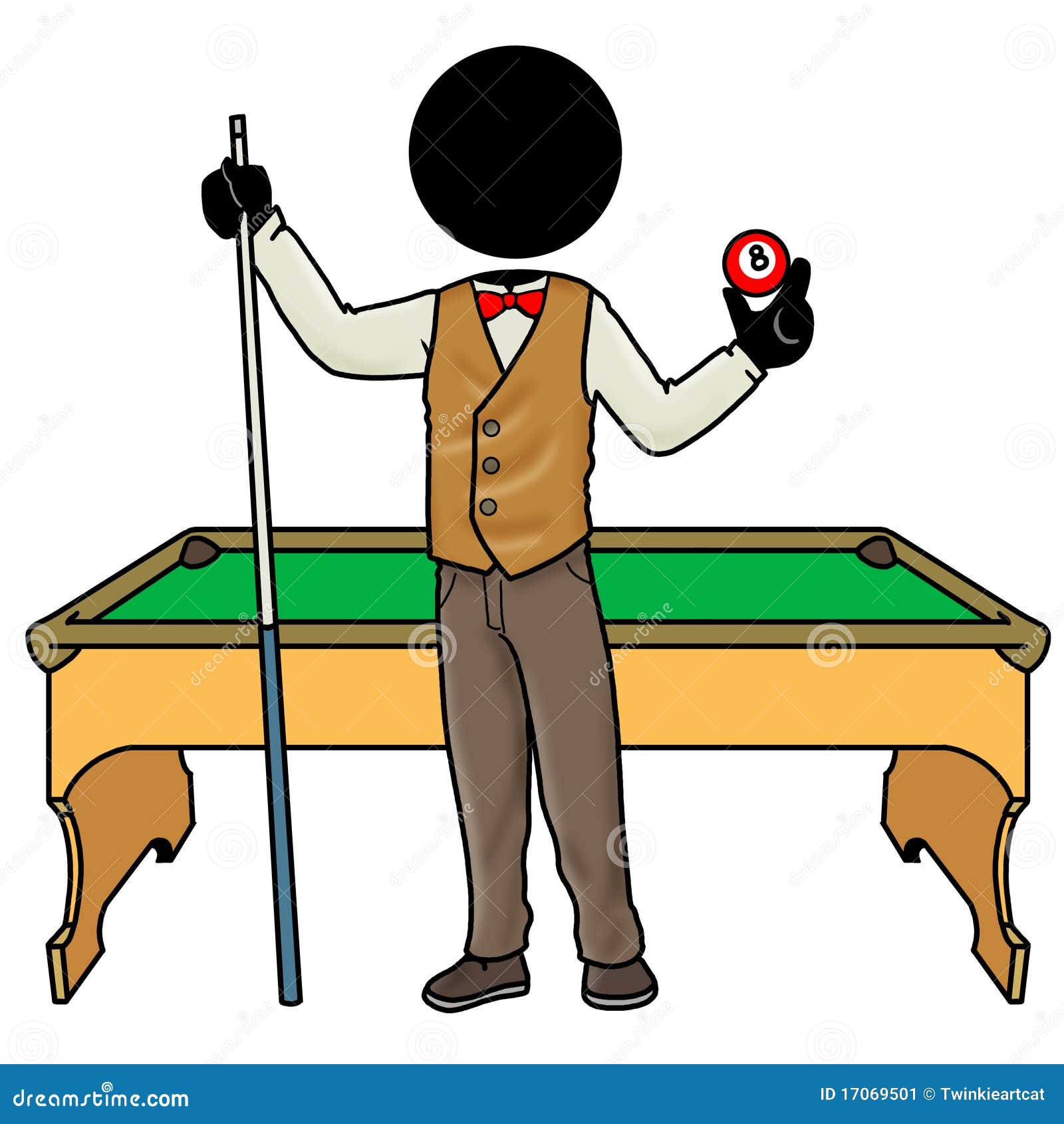 Billiard Player With Cue And Ball Silhouette Isolated On White Cartoon billiard-player-with-cue-and-ball-silhouette-isolated-on-white-cartoon