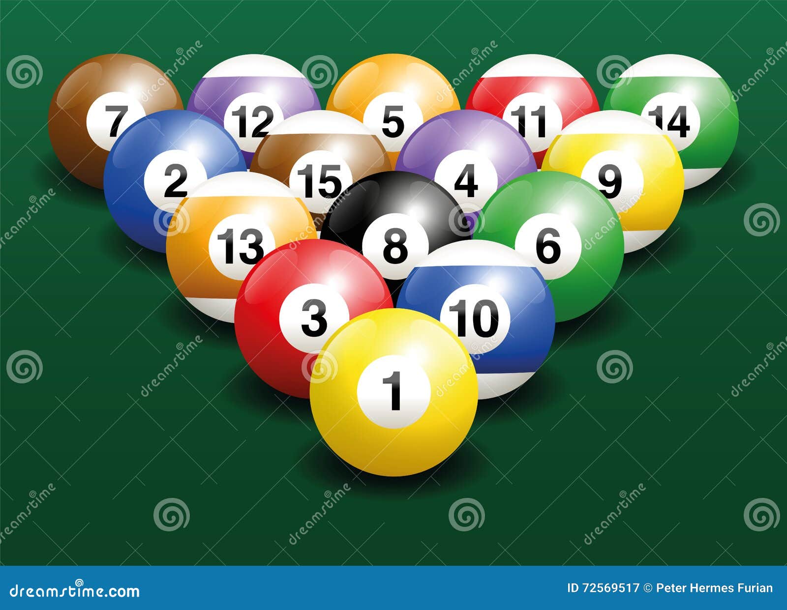 Billiard Start Position stock vector. Illustration of beginning 72569517