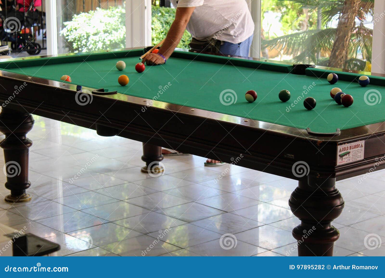 Billiard Table in Kleopatra Beach Hotel Alanya, Turkey Editorial