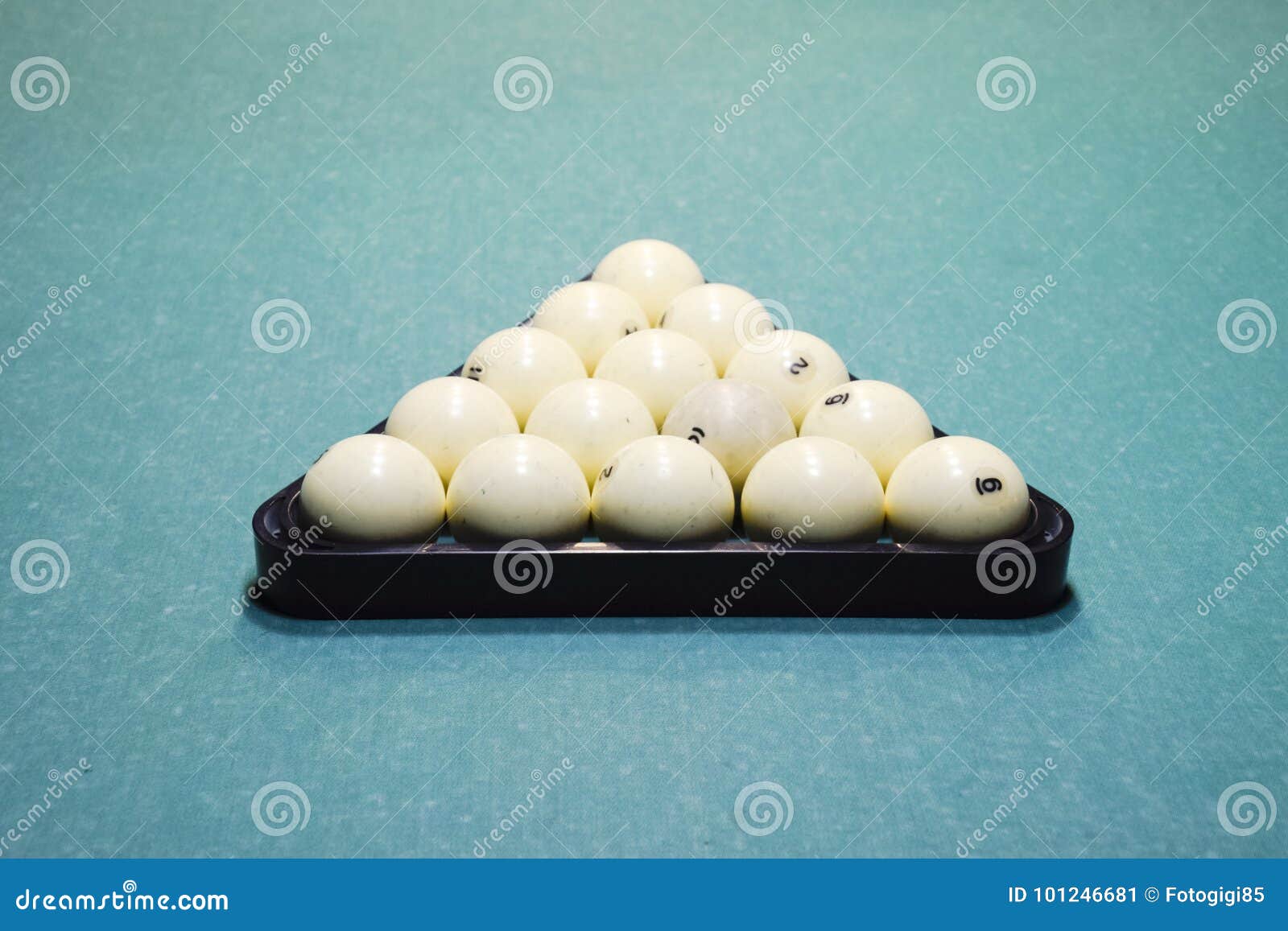 Billiards, Billiard Table, Balls in the Triangle. Construction O Stock