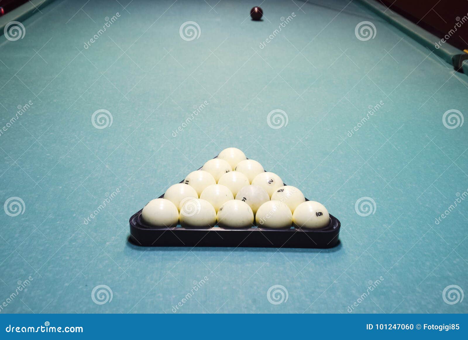 Billiards, Billiard Table, Balls in the Triangle. Construction O Stock