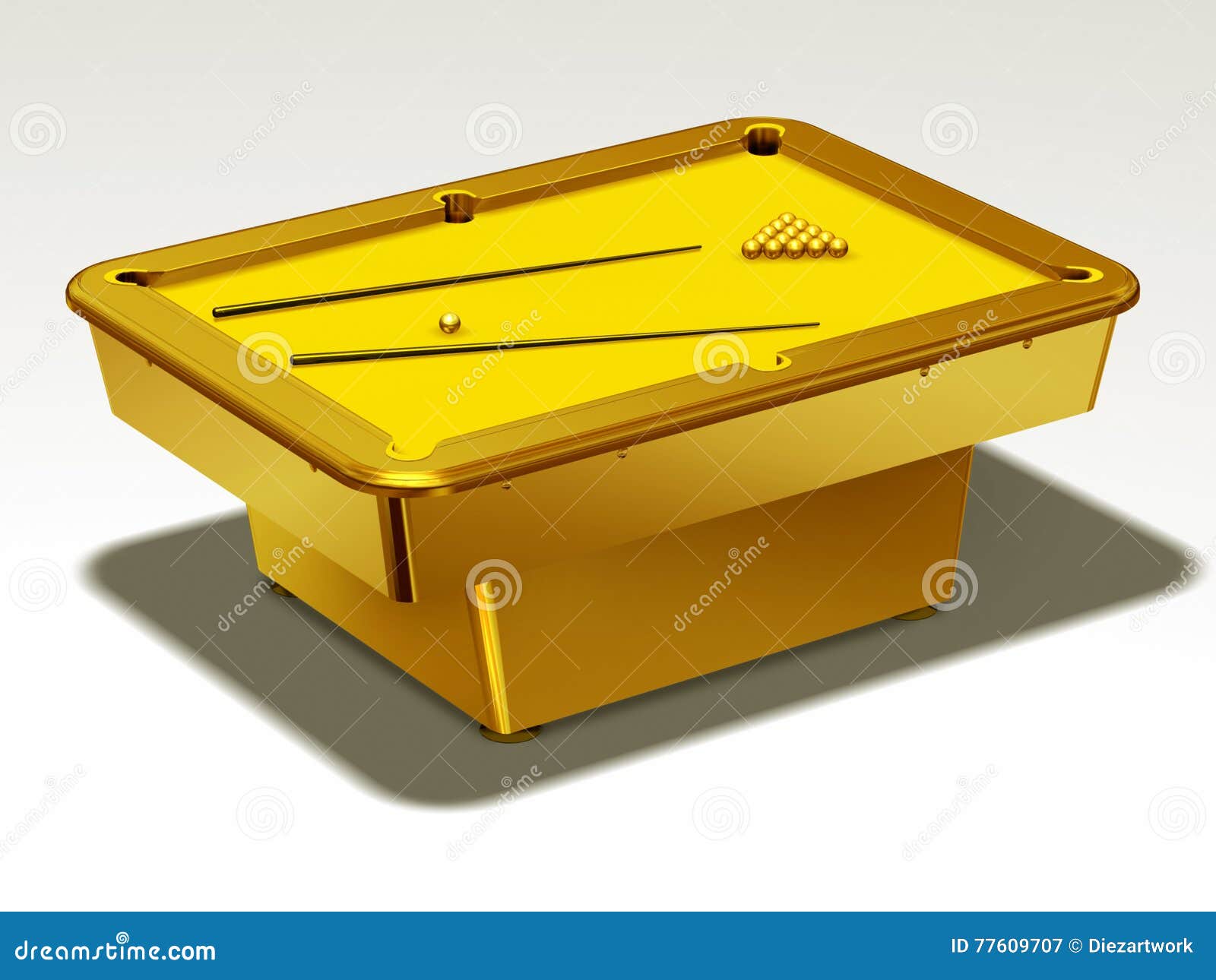 Billiards stock illustration. Illustration of carom, gold 77609707