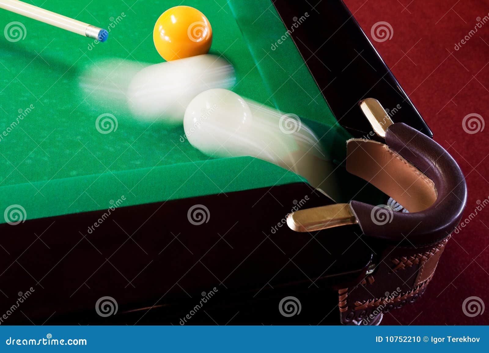 Billiards pocket stock photo. Image of break, green, leisure 10752210