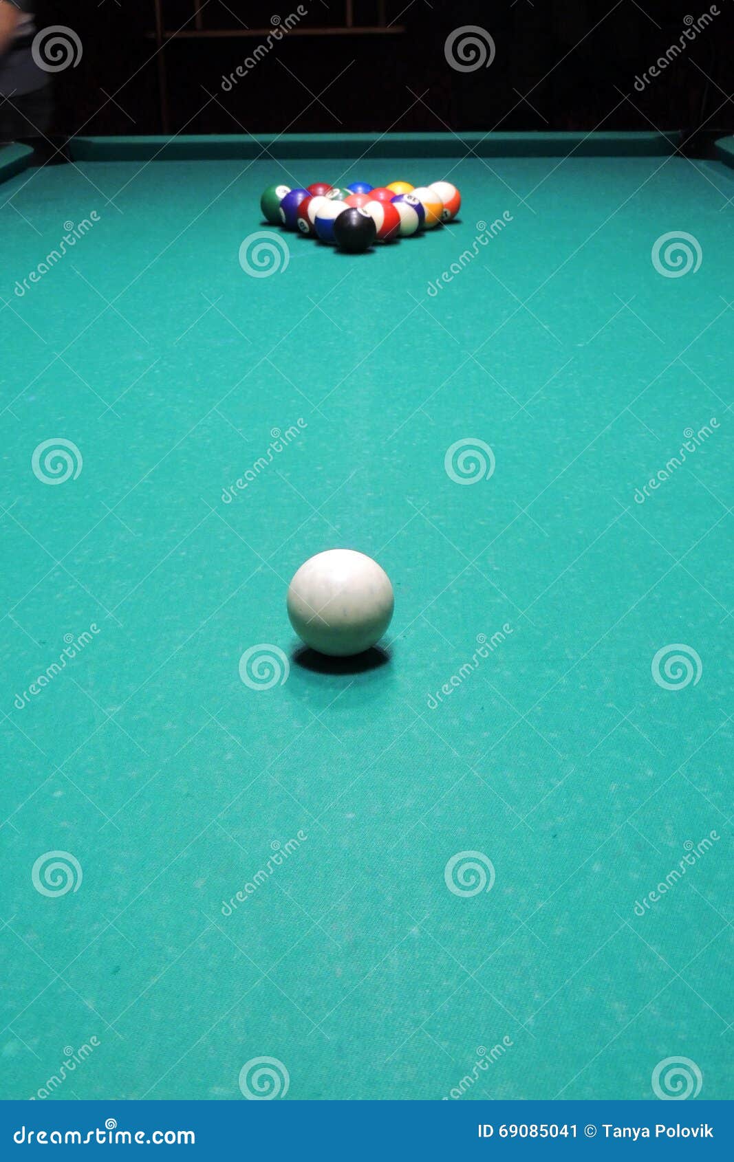 Billiards table and balls stock image. Image of play 69085041