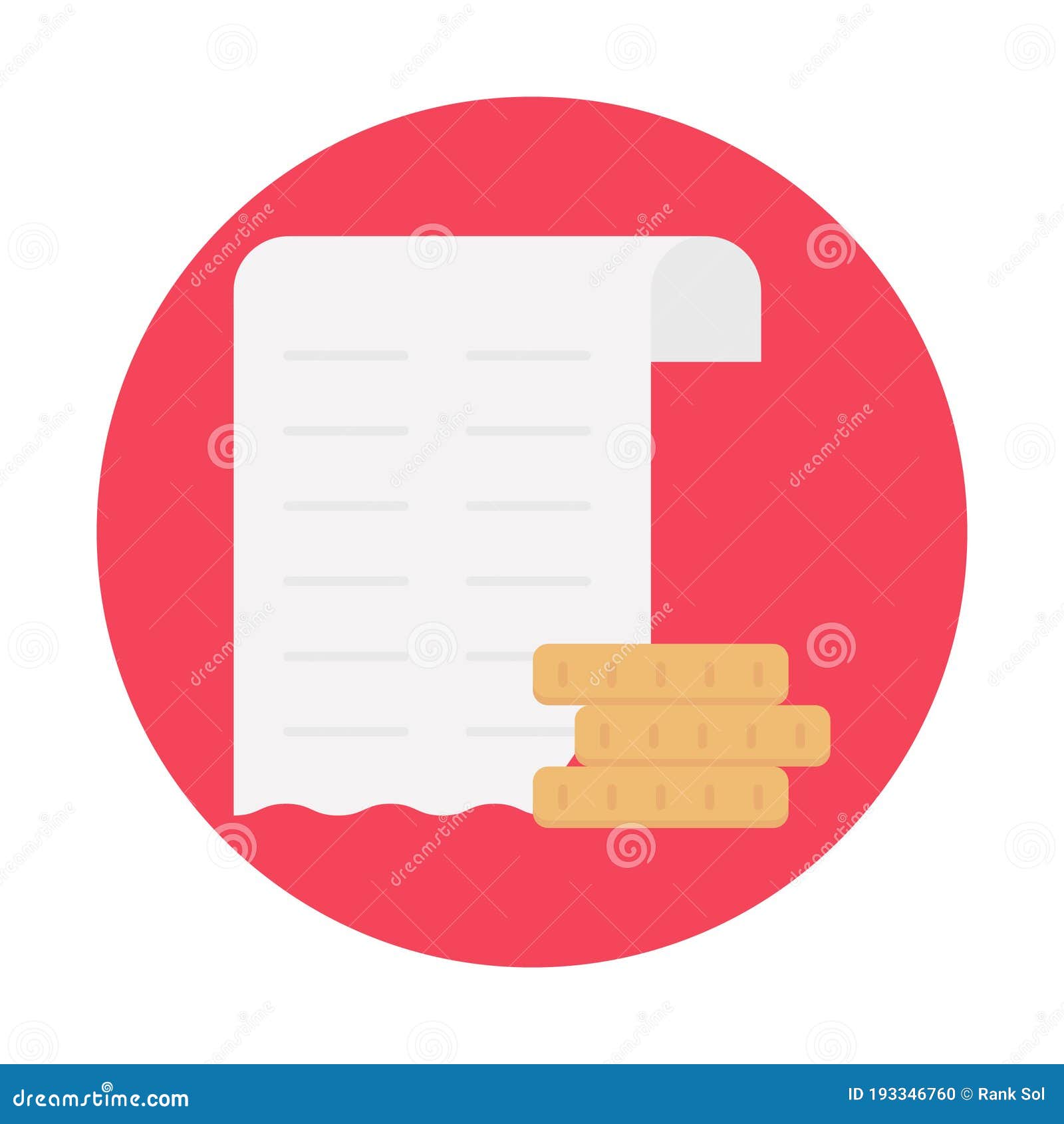 billing flat background  icon which can easily modify or edit