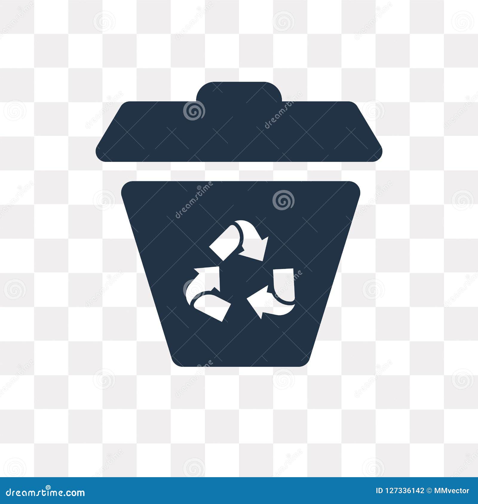 Bin Vector Icon Isolated On Transparent Background, Bin Transpa Stock ...