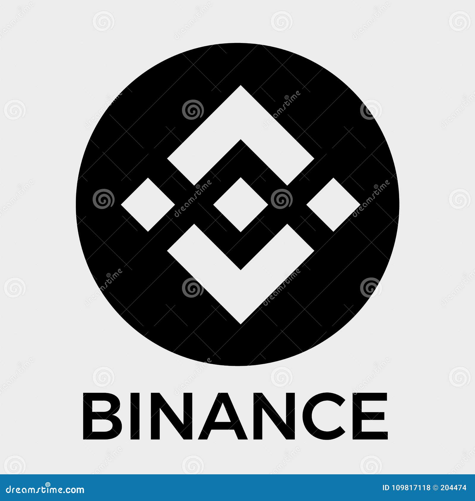 Binance BNB Cryptocurrency Exchange And Blockchain Currency Black