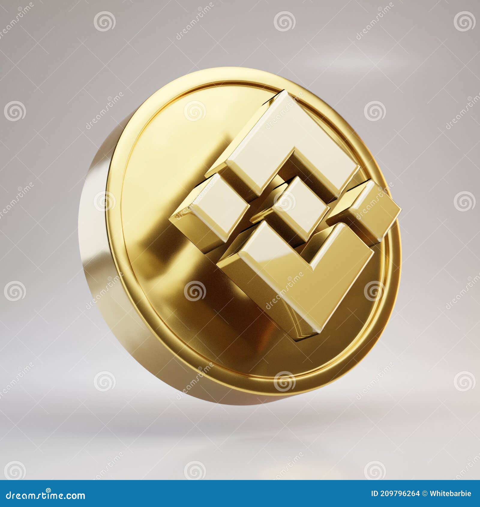 Binance Cryptocurrency Coin. Gold 3d Rendered Coin Isolated on White  Background Editorial Stock Image - Illustration of blockchain, token:  209796264