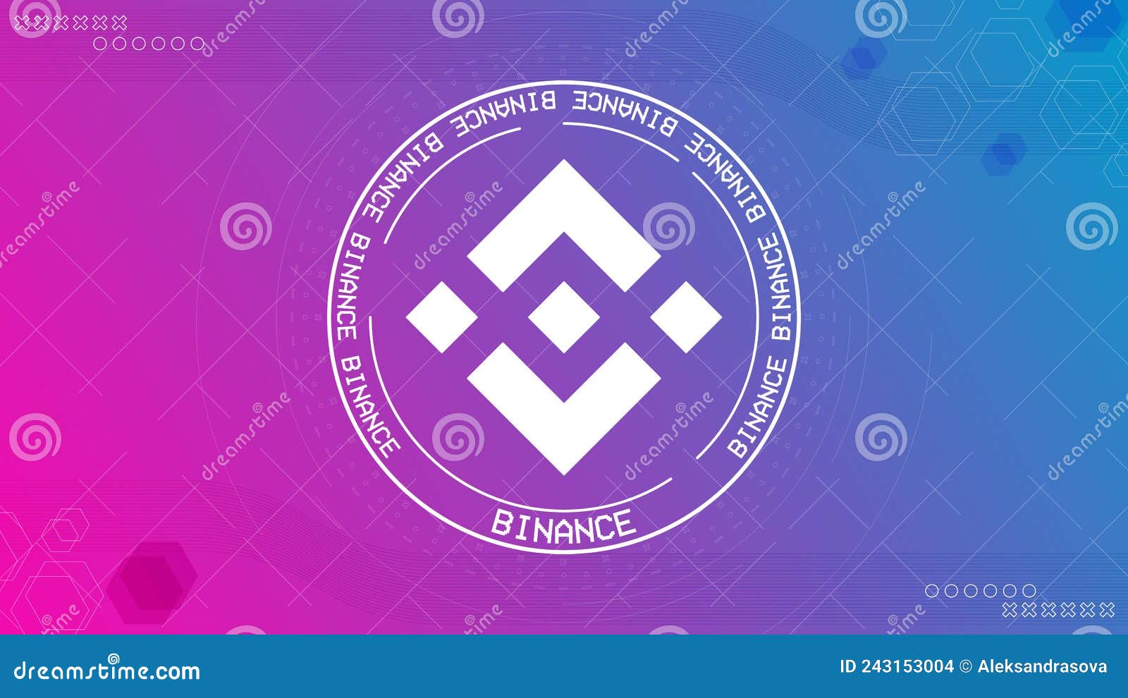 Binance Cryptocurrency Stock Market Background. Blockchain Theme  Illustration Editorial Stock Image - Illustration of symbol, bitcoin:  243153004
