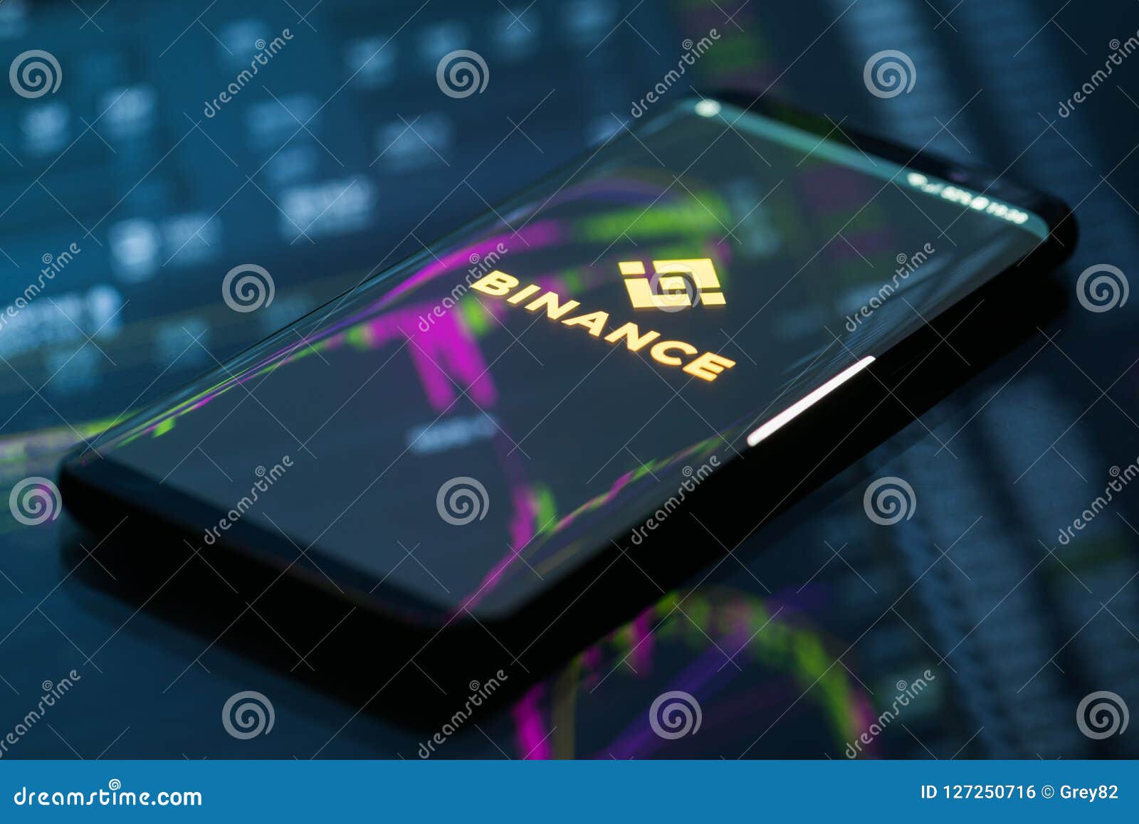 Binance Mobile App On Running On Smartphone Editorial ...