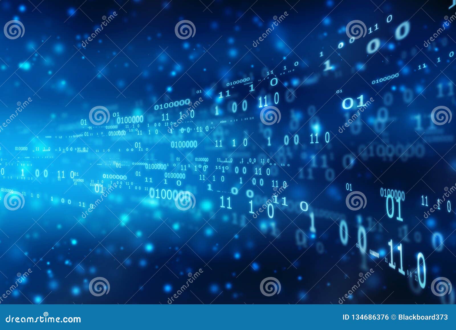 binary code background, flowing number one and zero text in binary code format in technology background