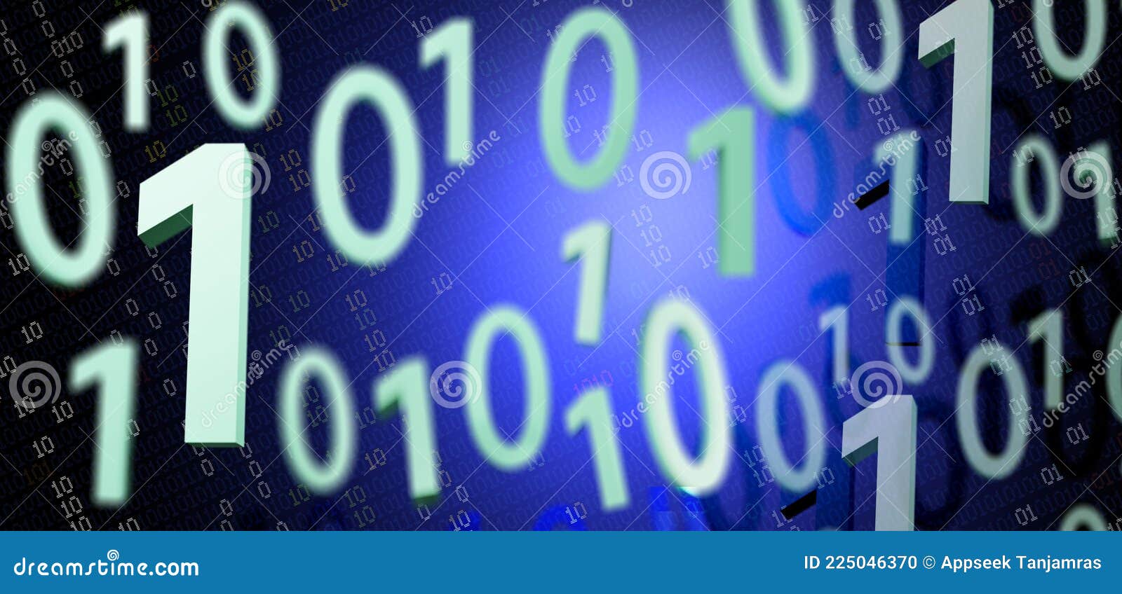 Binary Code Background 0101 Computer Program Data Coding Technology 3D ...