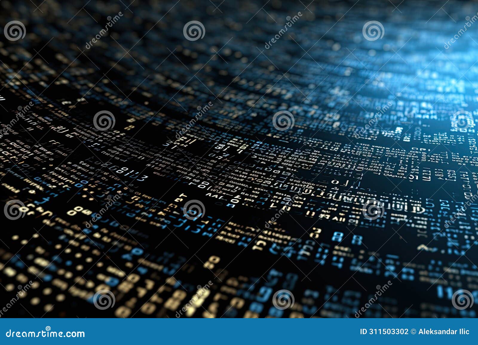Binary Code Background. Programming and Coding Concept Stock Photo ...