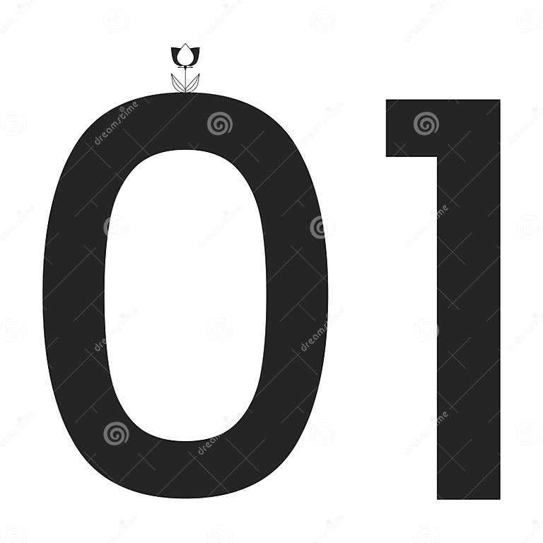 Binary Code Black and White 2D Line Cartoon Object Stock Vector ...