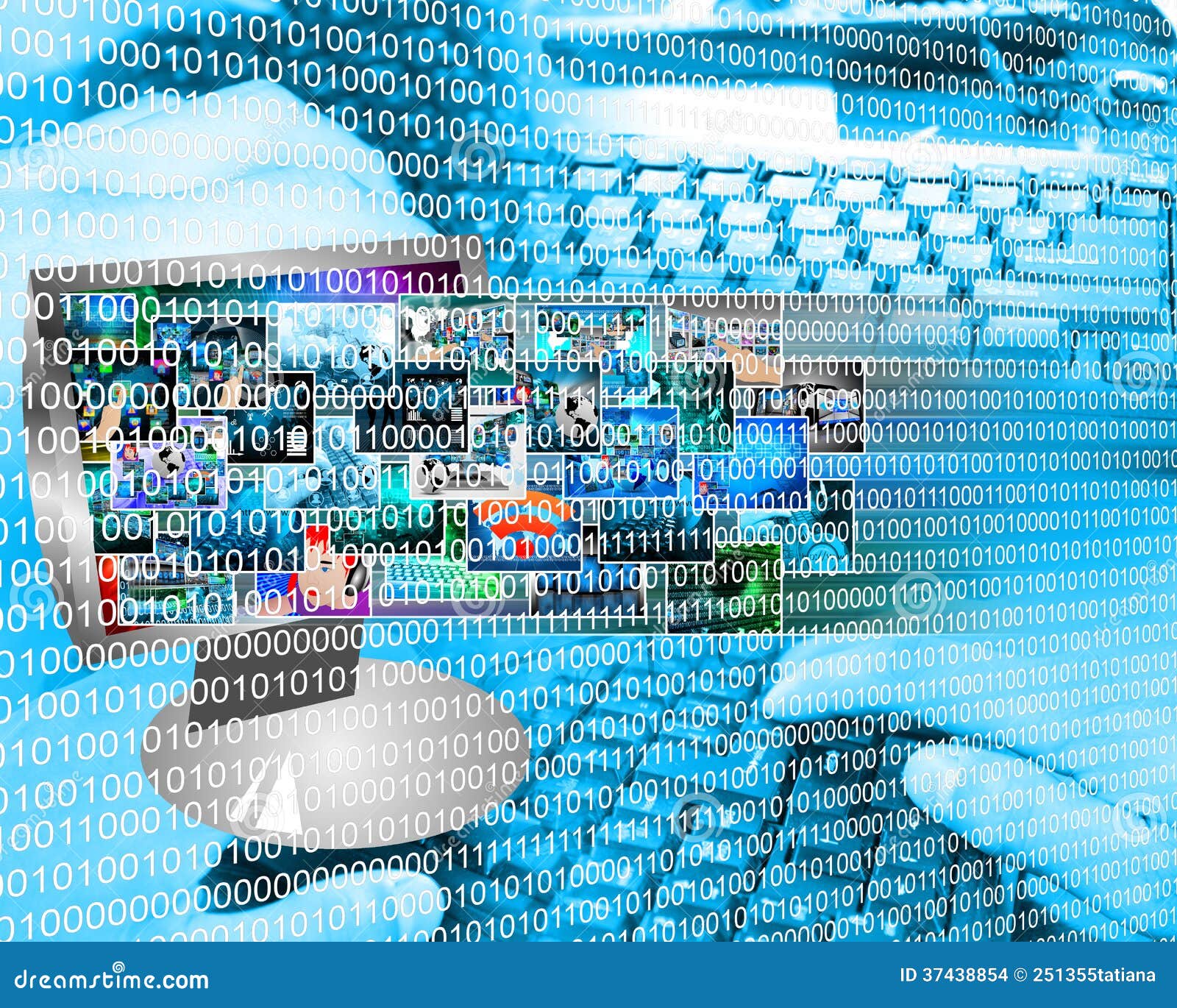 Binary code stock photo image of code network black 37438854