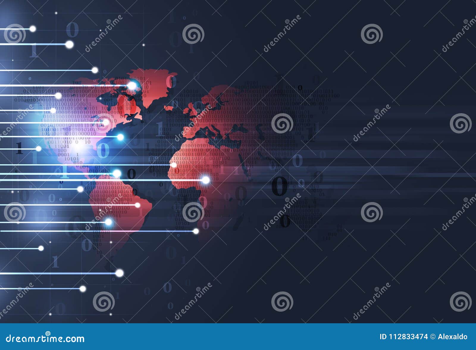 Binary Code Digital Background Stock Illustration - Illustration of ...