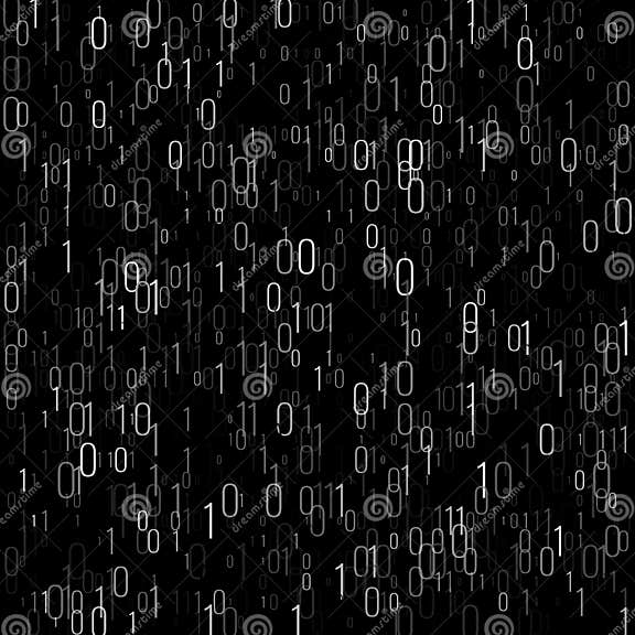 Binary Code Digital Technology Background. Computer Data by 0 and 1 ...