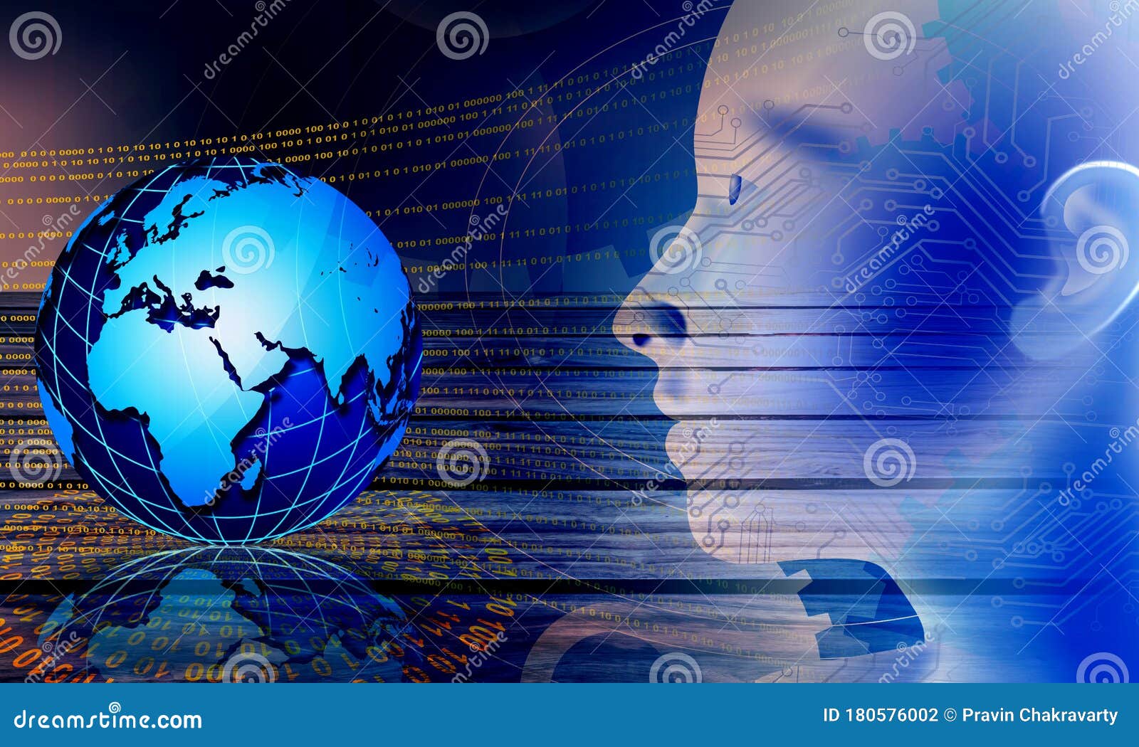 Binary Code Globe Background, Digital Abstract Technology Background. Java,  Coding Stock Illustration - Illustration of connect, code: 180576002