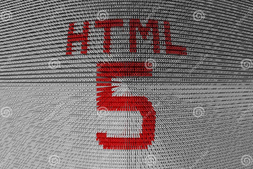 Binary code html 5 stock illustration. Illustration of middle - 52425299